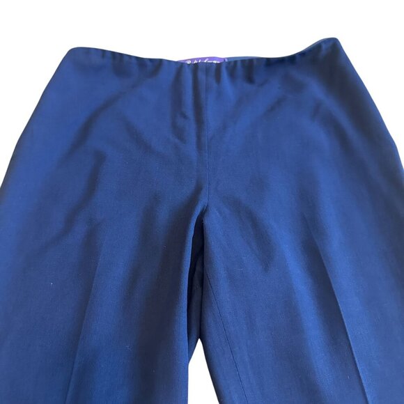 Ralph Lauren Purple Label Navy Cropped Length Pants Wool Stretch Size 8 Women's - Picture 2 of 10